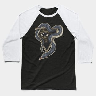 Esoteric Serpent with all seeing eye Baseball T-Shirt